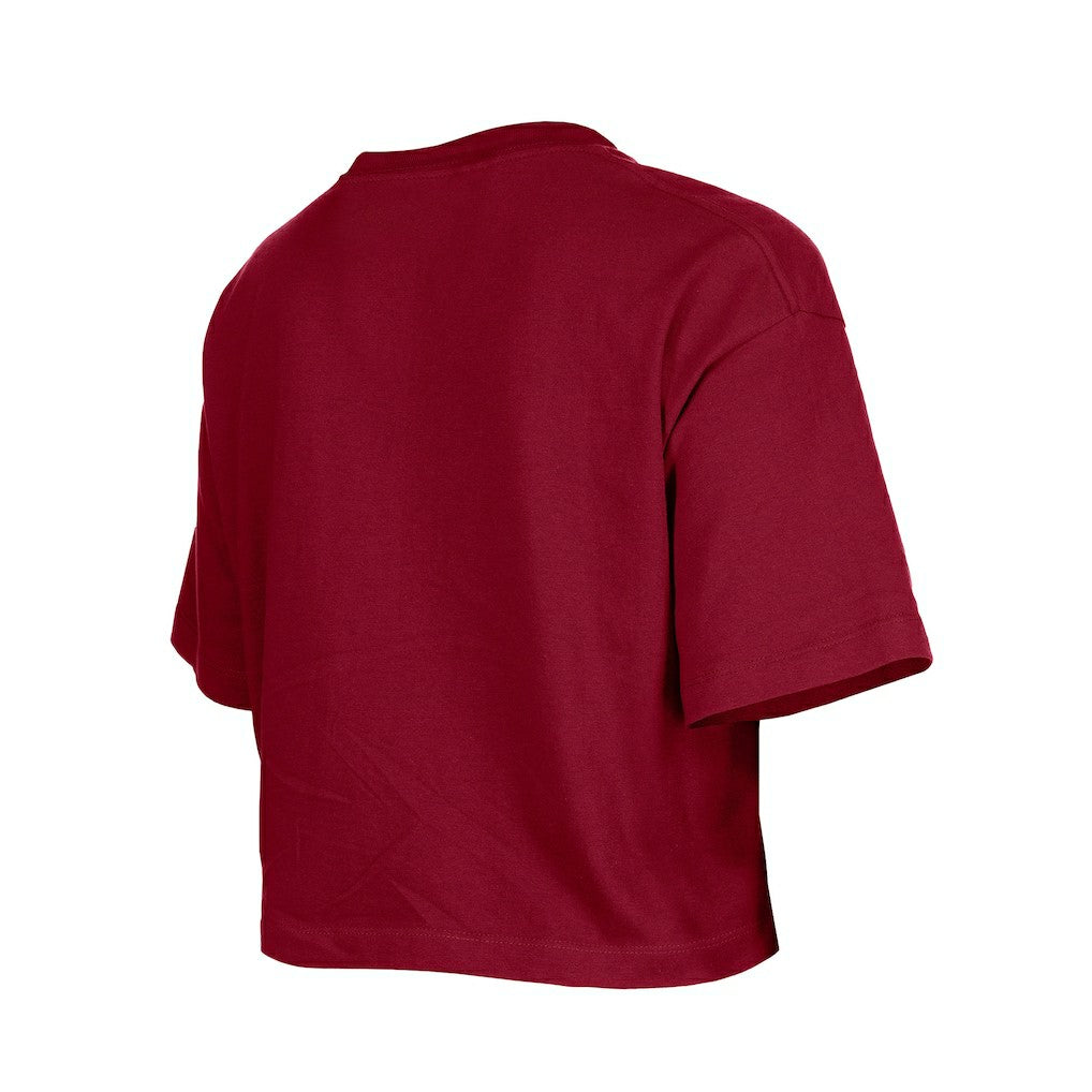 Washington Commanders New Era Girl's Flip Sequin Boxy T-Shirt - Burgundy - NFL