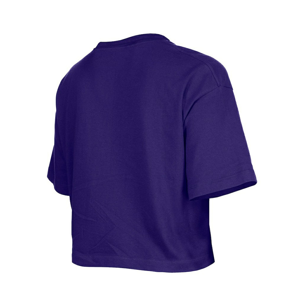 Baltimore Ravens New Era Girl's Flip Sequin Boxy T-Shirt - Purple - NFL