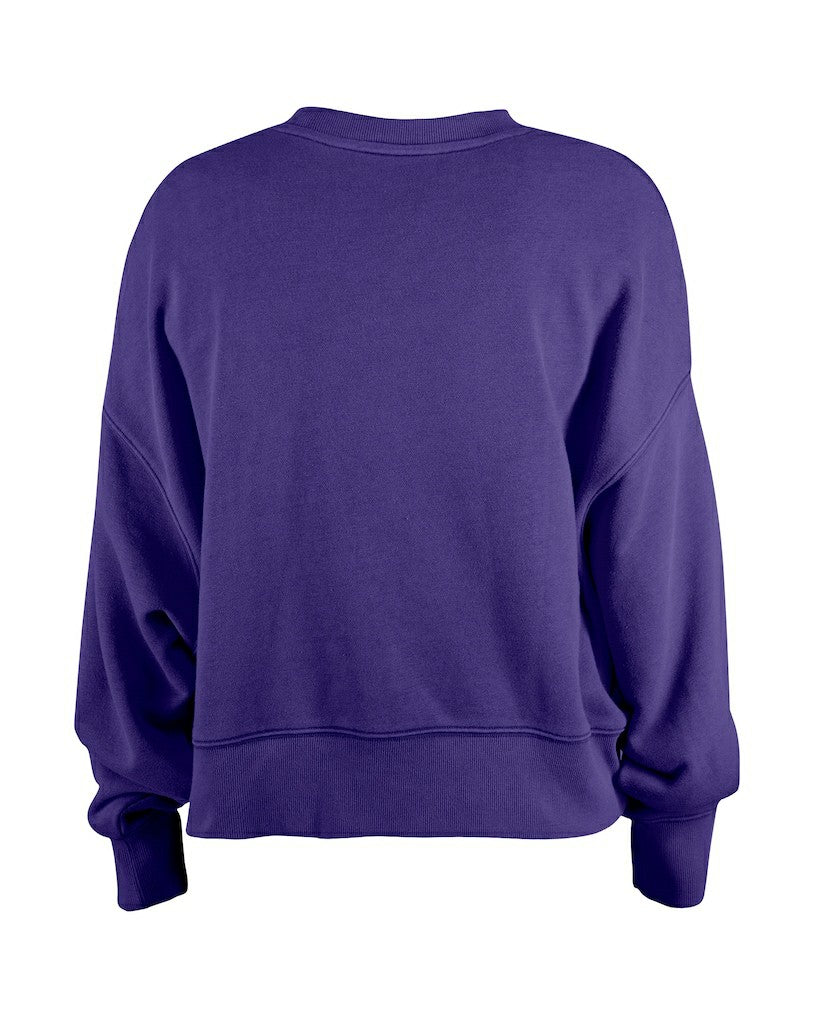 Baltimore Ravens New Era Girl's Flip Sequin Sweatshirt - Purple - NFL