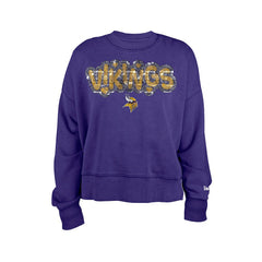 Minnesota Vikings New Era Girl's Flip Sequin Sweatshirt - Purple - NFL