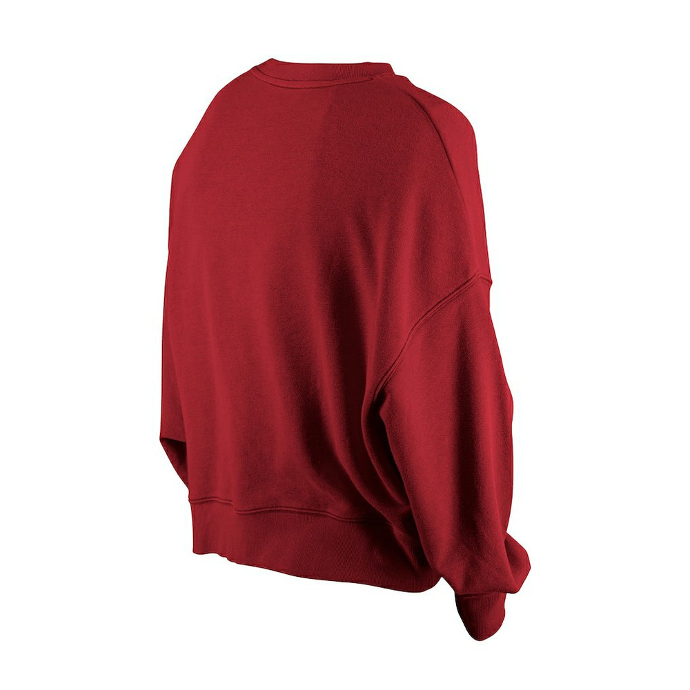 Washington Commanders New Era Women's Oversized Throwback Mineral Wash Crew Neck Sweatshirt - Black - NFL