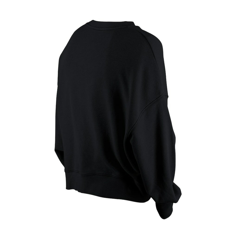 Philadelphia Eagles New Era Women's Oversized Throwback Mineral Wash Crew Neck Sweatshirt - Black - NFL