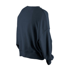 Seattle Seahawks New Era Women's Oversized Throwback Mineral Wash Crew Neck Sweatshirt - College Navy - NFL