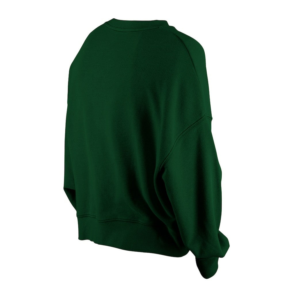 Green Bay Packers New Era Women's Oversized Throwback Mineral Wash Crew Neck Sweatshirt - Green - NFL