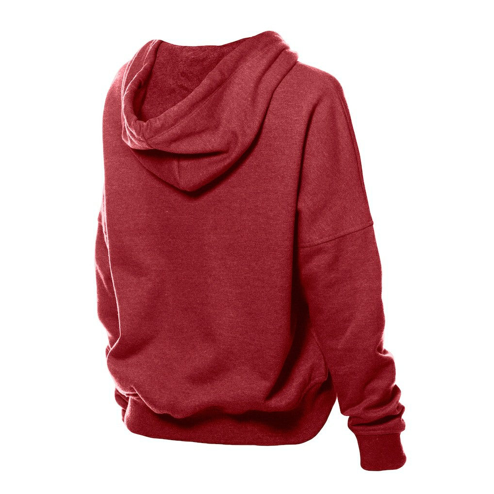 Washington Commanders New Era Women's Throwback Boxy Hoodie Sweatshirt - Burgundy - NFL