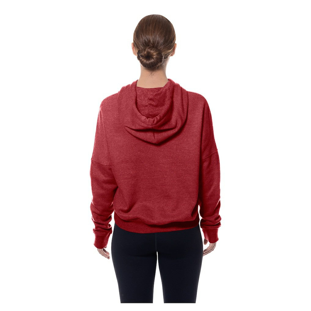 Washington Commanders New Era Women's Throwback Boxy Hoodie Sweatshirt - Burgundy - NFL