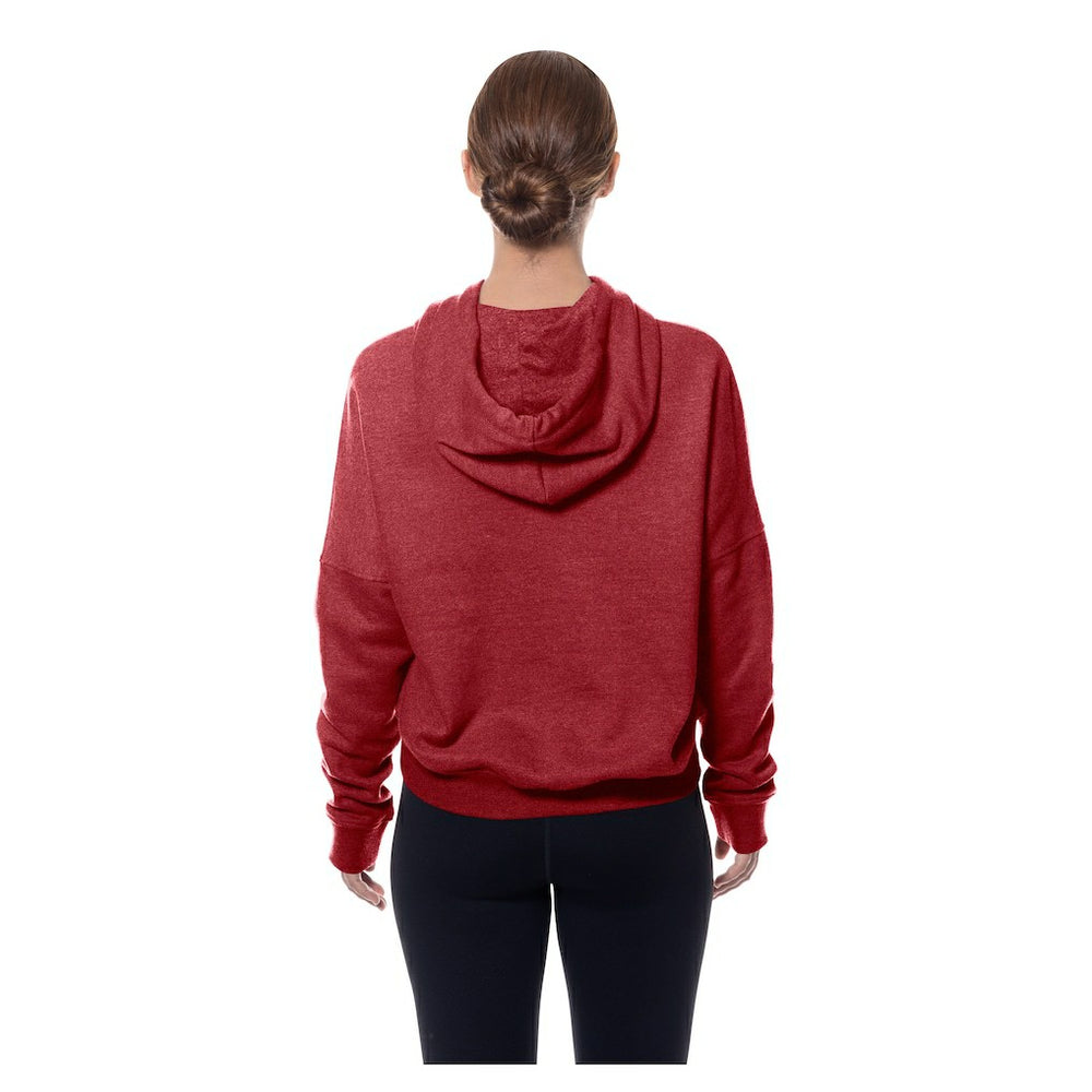 Washington Commanders New Era Women's Throwback Boxy Hoodie Sweatshirt - Burgundy - NFL