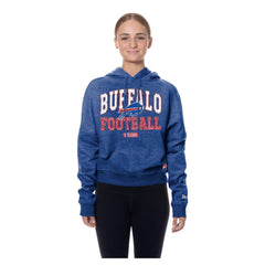 Buffalo Bills New Era Women's Throwback Boxy Hoodie Sweatshirt - Royal - NFL