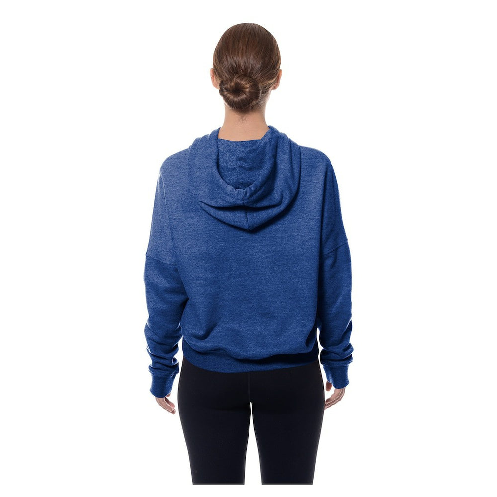 Buffalo Bills New Era Women's Throwback Boxy Hoodie Sweatshirt - Royal - NFL