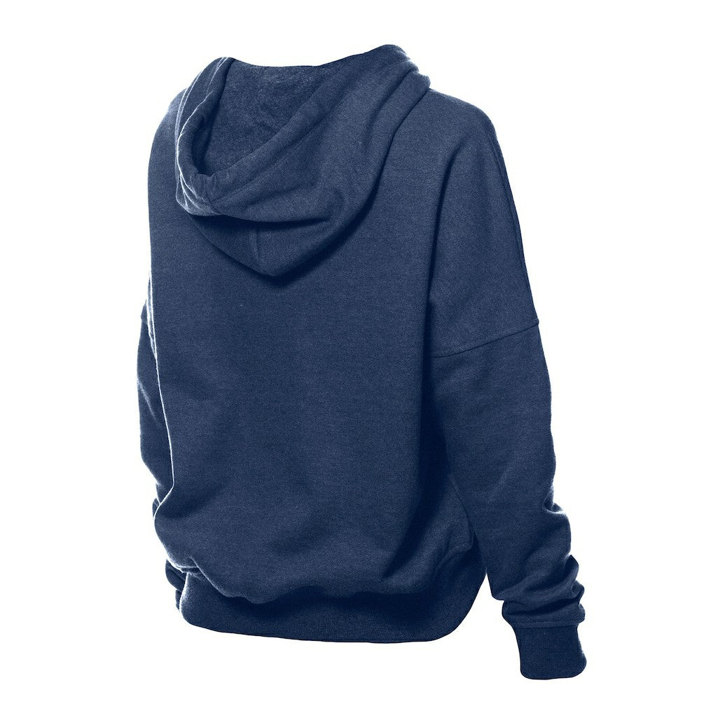 Chicago Bears New Era Women's Throwback Boxy Hoodie Sweatshirt - Navy - NFL