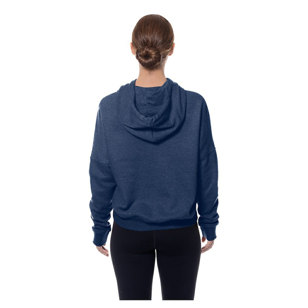 Chicago Bears New Era Women's Throwback Boxy Hoodie Sweatshirt - Navy - NFL