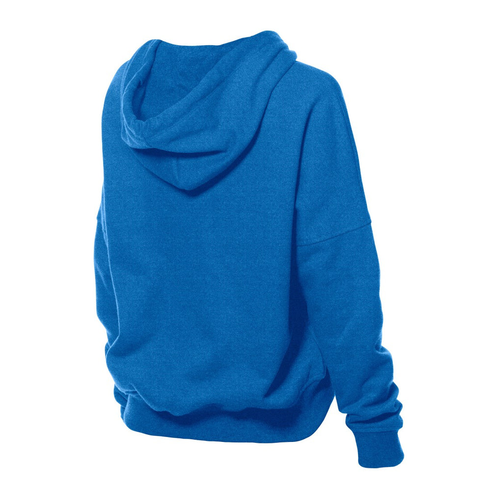 Detroit Lions New Era Women's Throwback Boxy Hoodie Sweatshirt - Blue - NFL