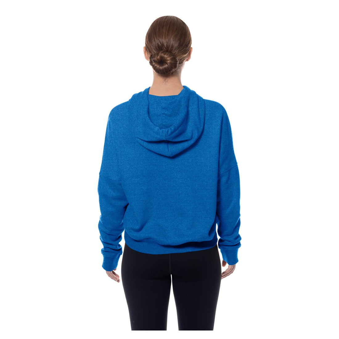 Detroit Lions New Era Women's Throwback Boxy Hoodie Sweatshirt - Blue - NFL