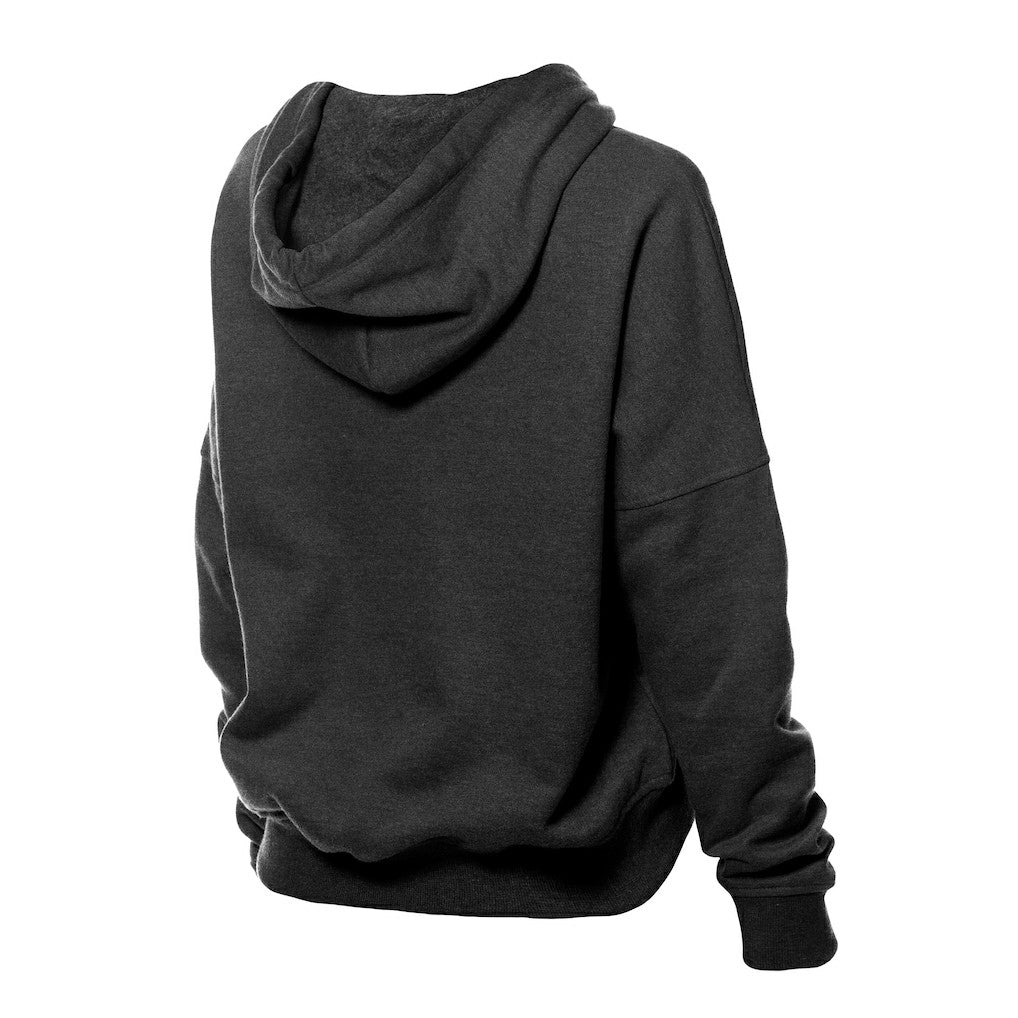 Pittsburgh Steelers New Era Women's Throwback Boxy Hoodie Sweatshirt - Black - NFL
