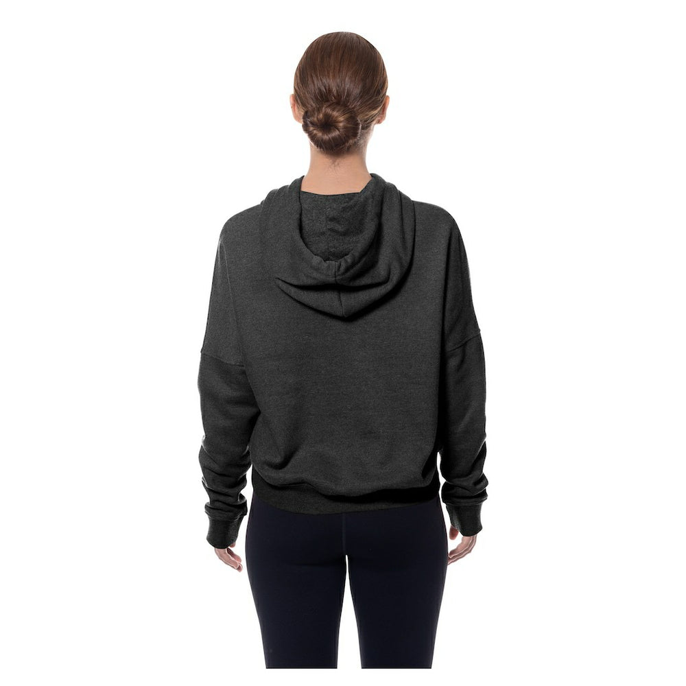 Pittsburgh Steelers New Era Women's Throwback Boxy Hoodie Sweatshirt - Black - NFL