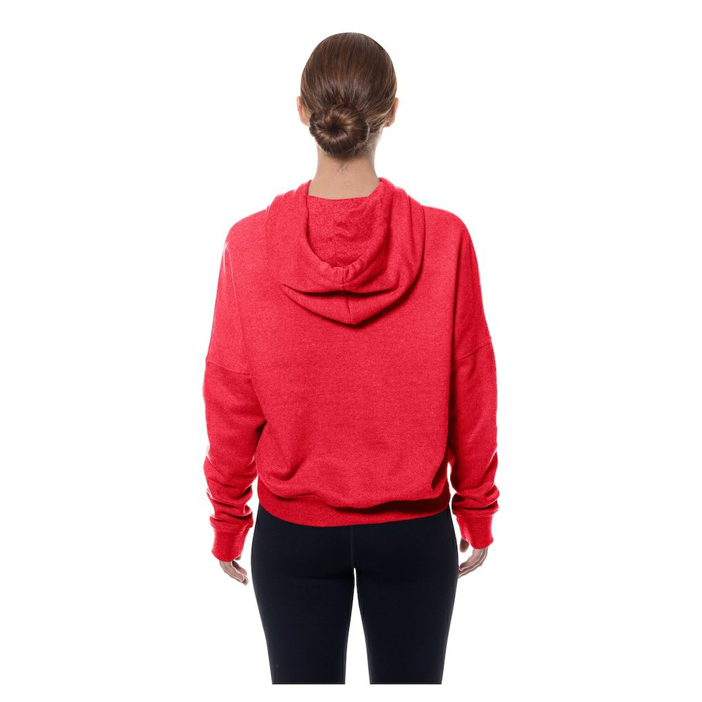 Kansas City Chiefs New Era Women's Throwback Boxy Hoodie Sweatshirt - Red - NFL