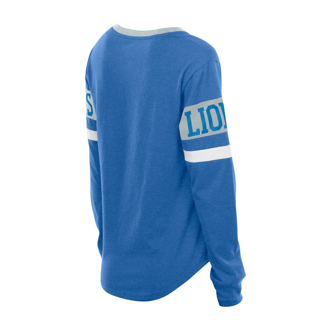 Detroit Lions New Era Women's Throwback Lace-Up Long-Sleeve T-Shirt - Blue - NFL