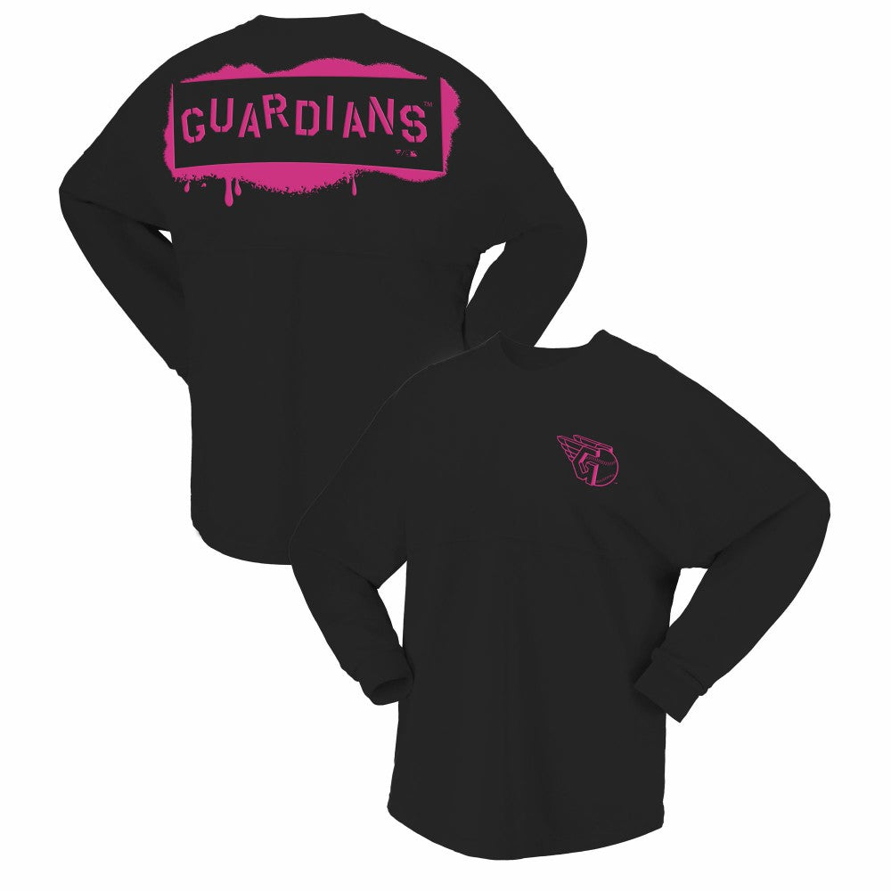 Cleveland Guardians Fanatics Women's Neon Jersey Long Sleeve T-Shirt Outlet