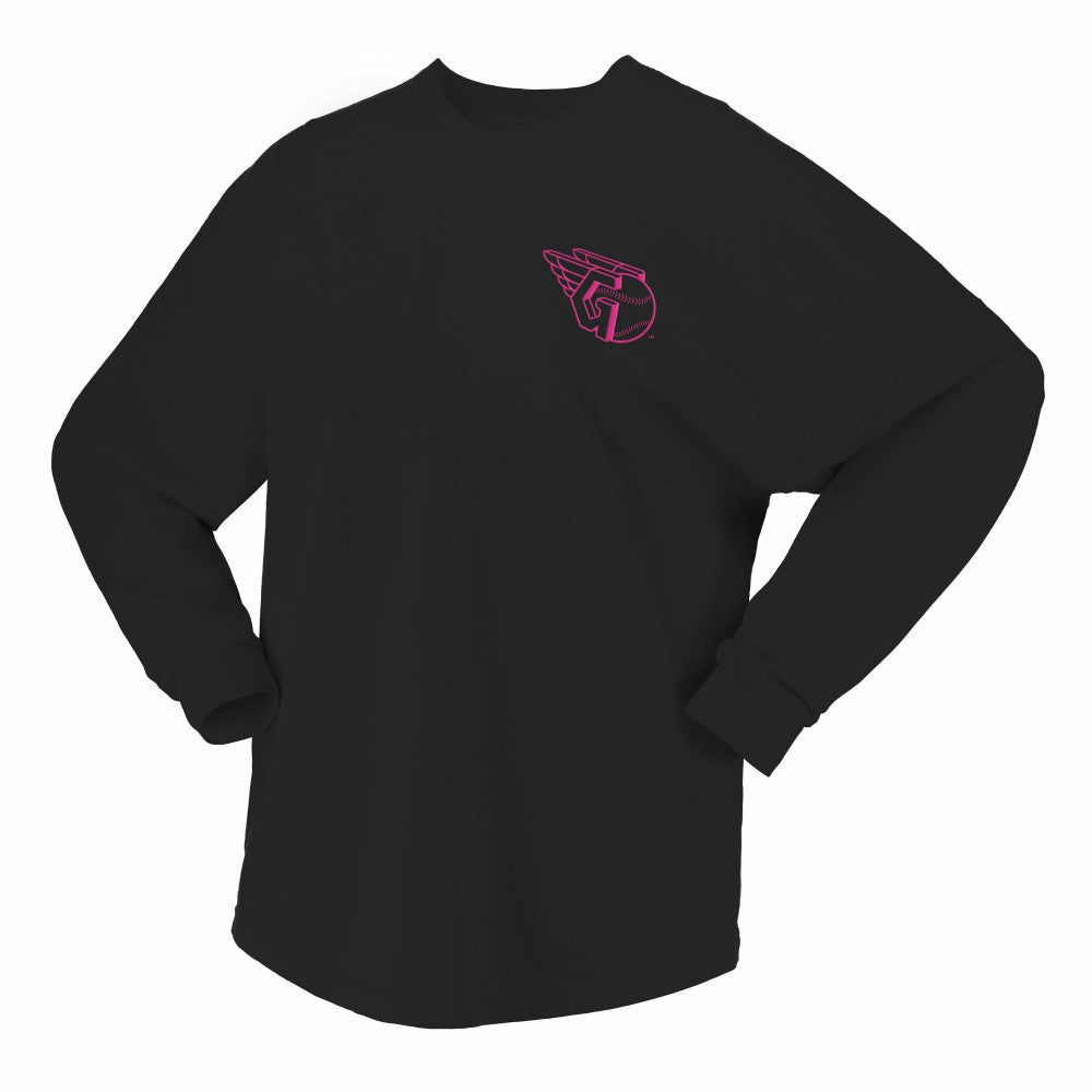 Cleveland Guardians Fanatics Women's Neon Jersey Long Sleeve T-Shirt Outlet