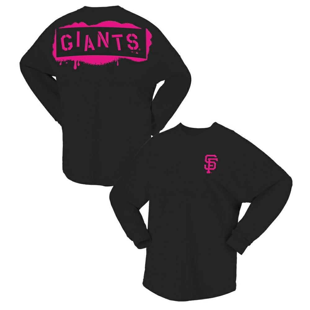 San Francisco Giants Fanatics Women's Neon Jersey Long Sleeve T-Shirt Discount
