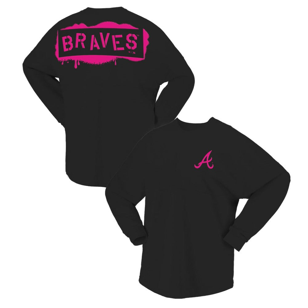 Atlanta Braves Fanatics Women's Neon Jersey Long Sleeve T-Shirt Online