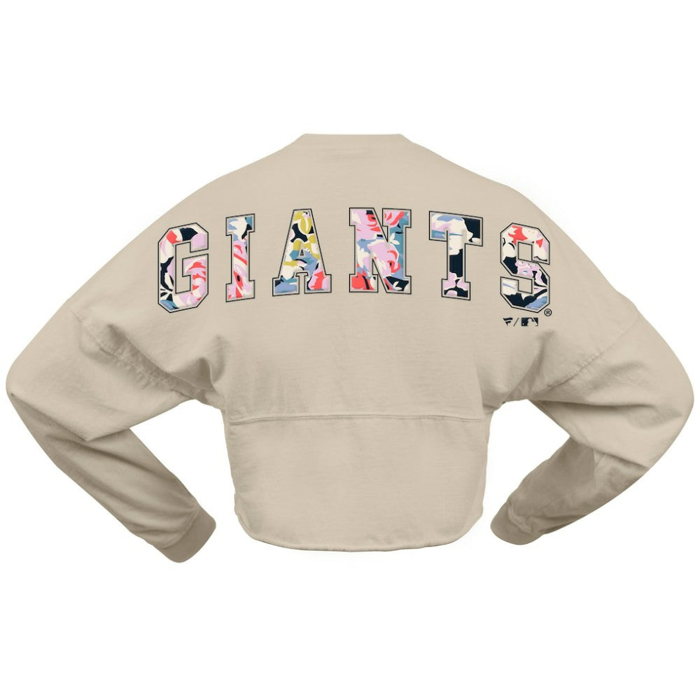 San Francisco Giants Fanatics Women's Floral Preppy Cropped Long Sleeve T-Shirt for sale