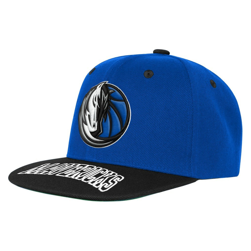 Dallas Mavericks Outerstuff Youth Two-Tone Snapback Hat Blue/Black