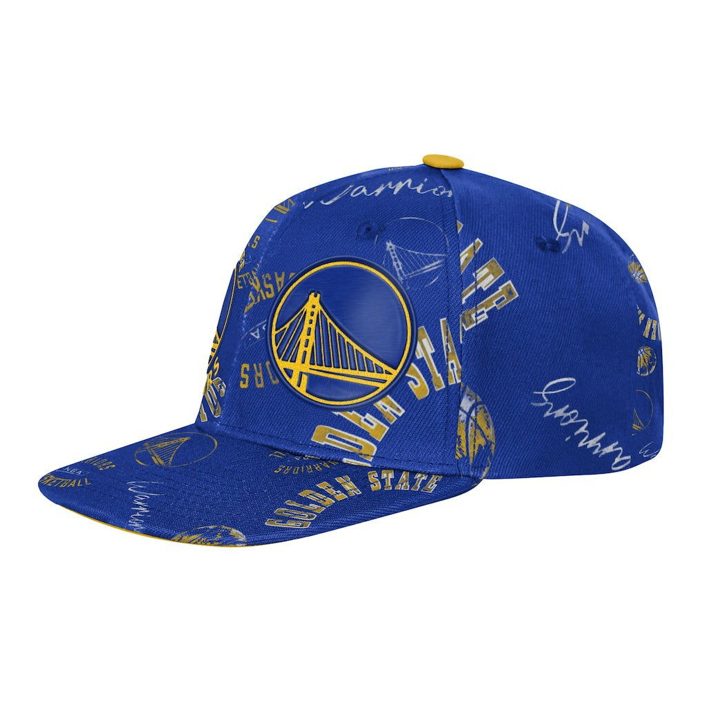 Golden State Warriors Outerstuff Youth Street Hooper Allover Print Snapback Hat Royal