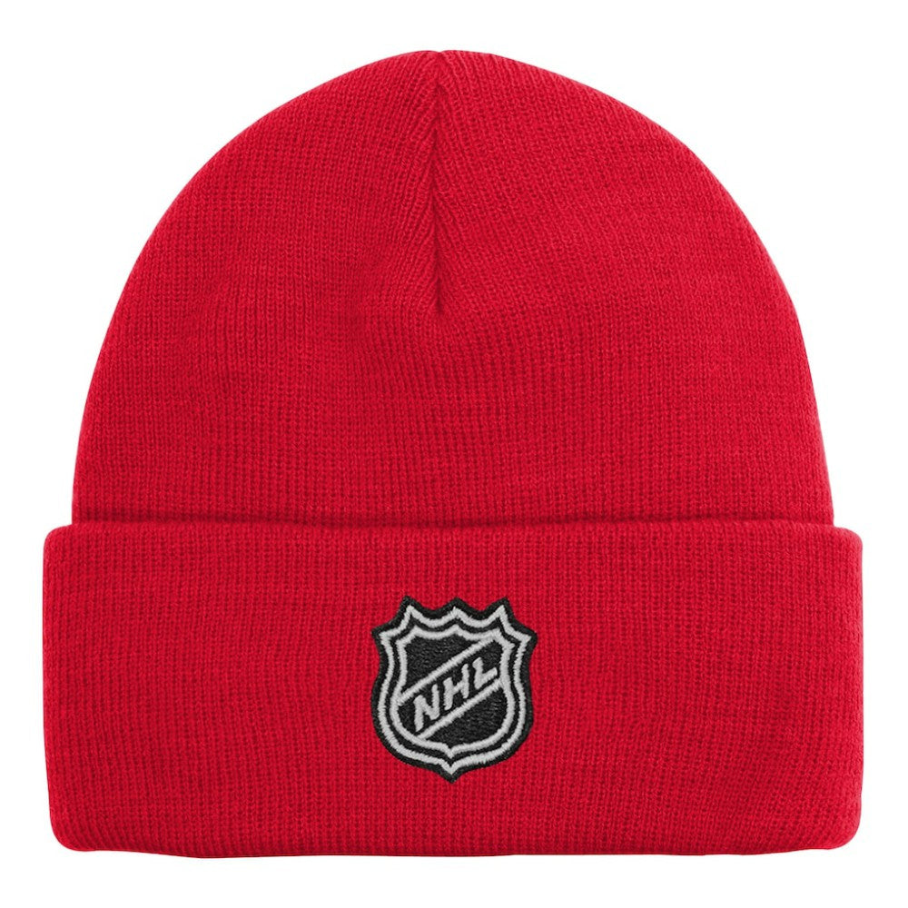 Chicago Blackhawks Outerstuff Youth 2.0 Essential Cuffed Knit Hat - Red | NHL Lifestyle