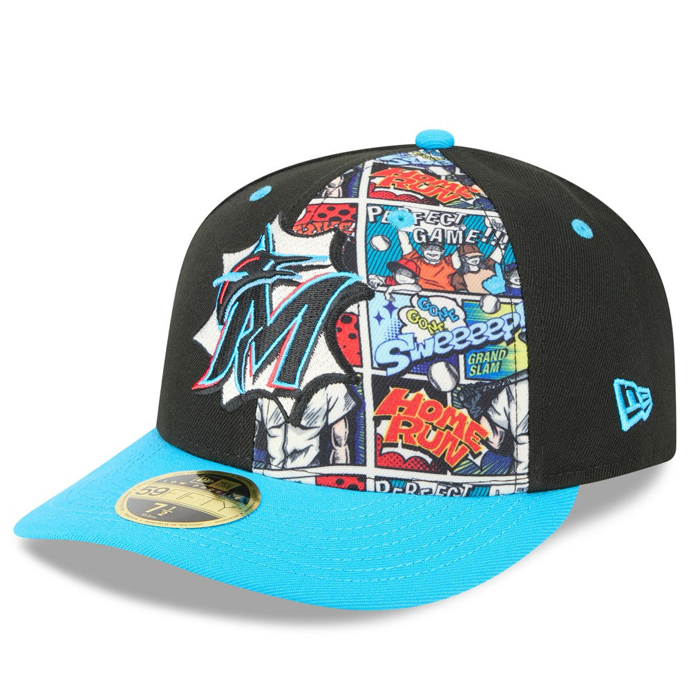 Miami Marlins New Era 2025 MLB Diamond Hero Edition Low Profile 59FIFTY Fitted Hat Outlet