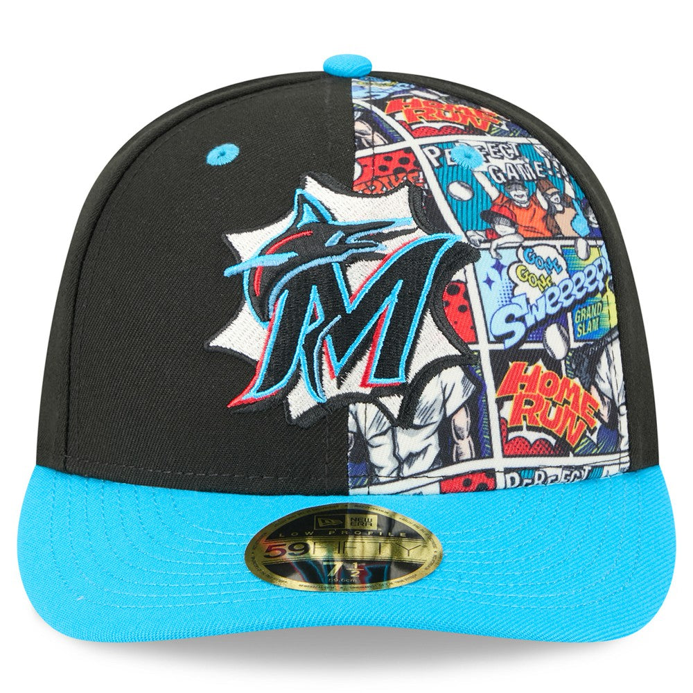 Miami Marlins New Era 2025 MLB Diamond Hero Edition Low Profile 59FIFTY Fitted Hat Outlet