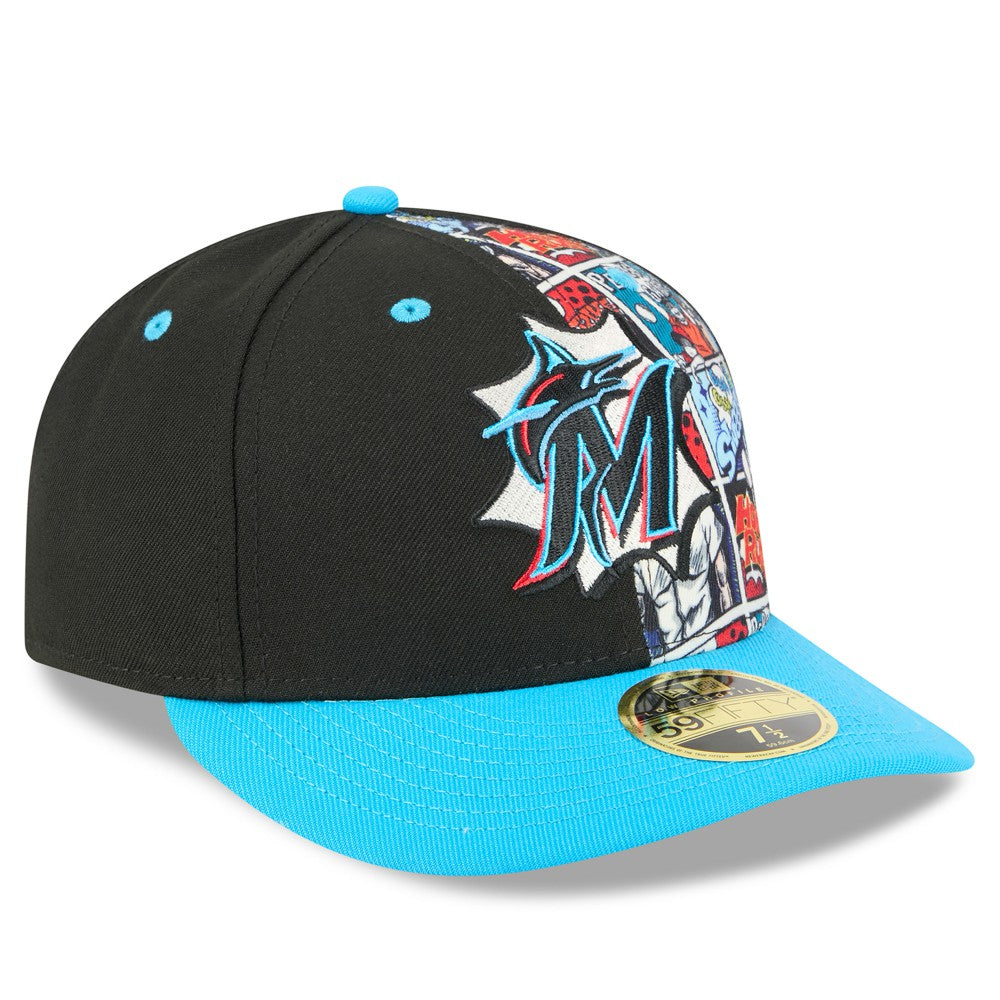 Miami Marlins New Era 2025 MLB Diamond Hero Edition Low Profile 59FIFTY Fitted Hat Outlet