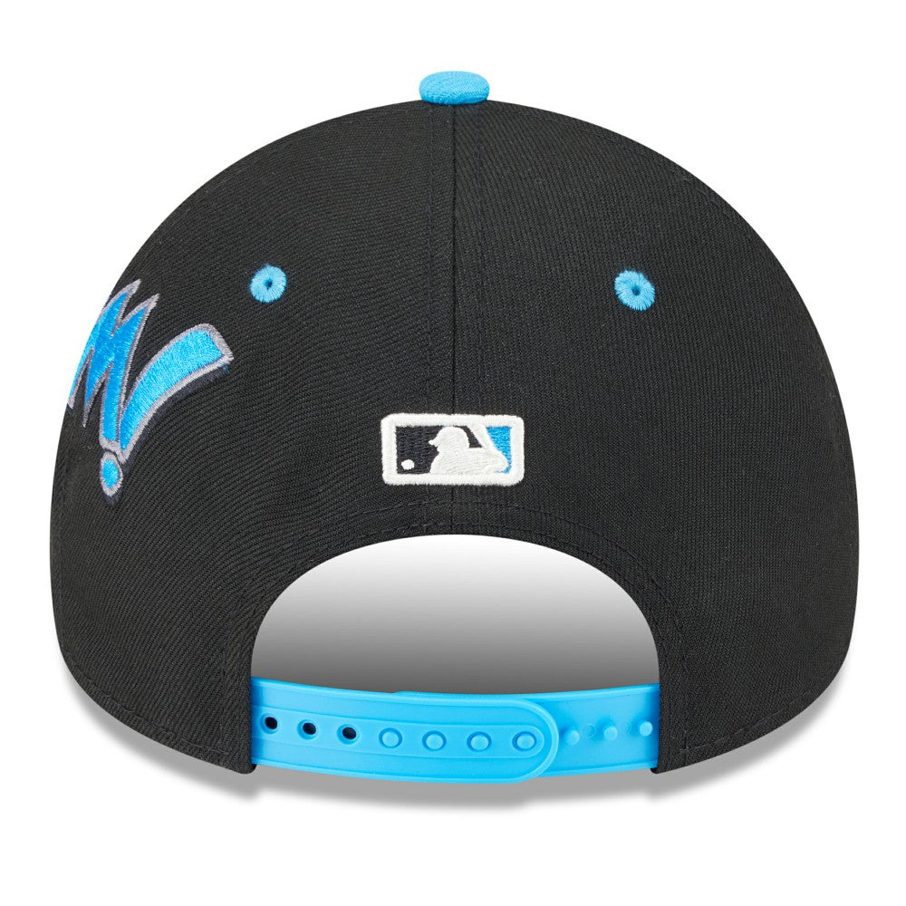 Miami Marlins New Era Youth 2025 MLB Diamond Hero Edition A-Frame 9FORTY Adjustable Hat Discount