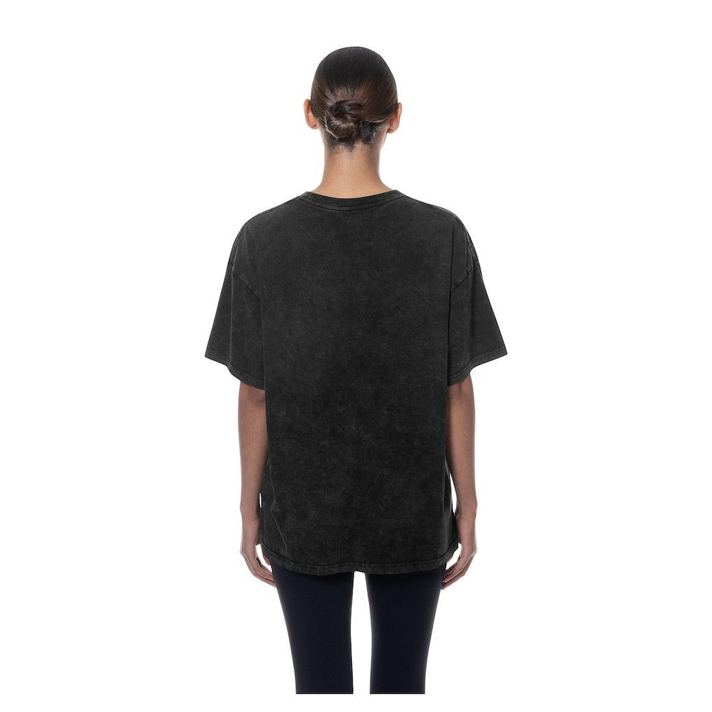 New Era Chicago Bulls Women's Throwback Mineral Wash Oversized T-Shirt Black