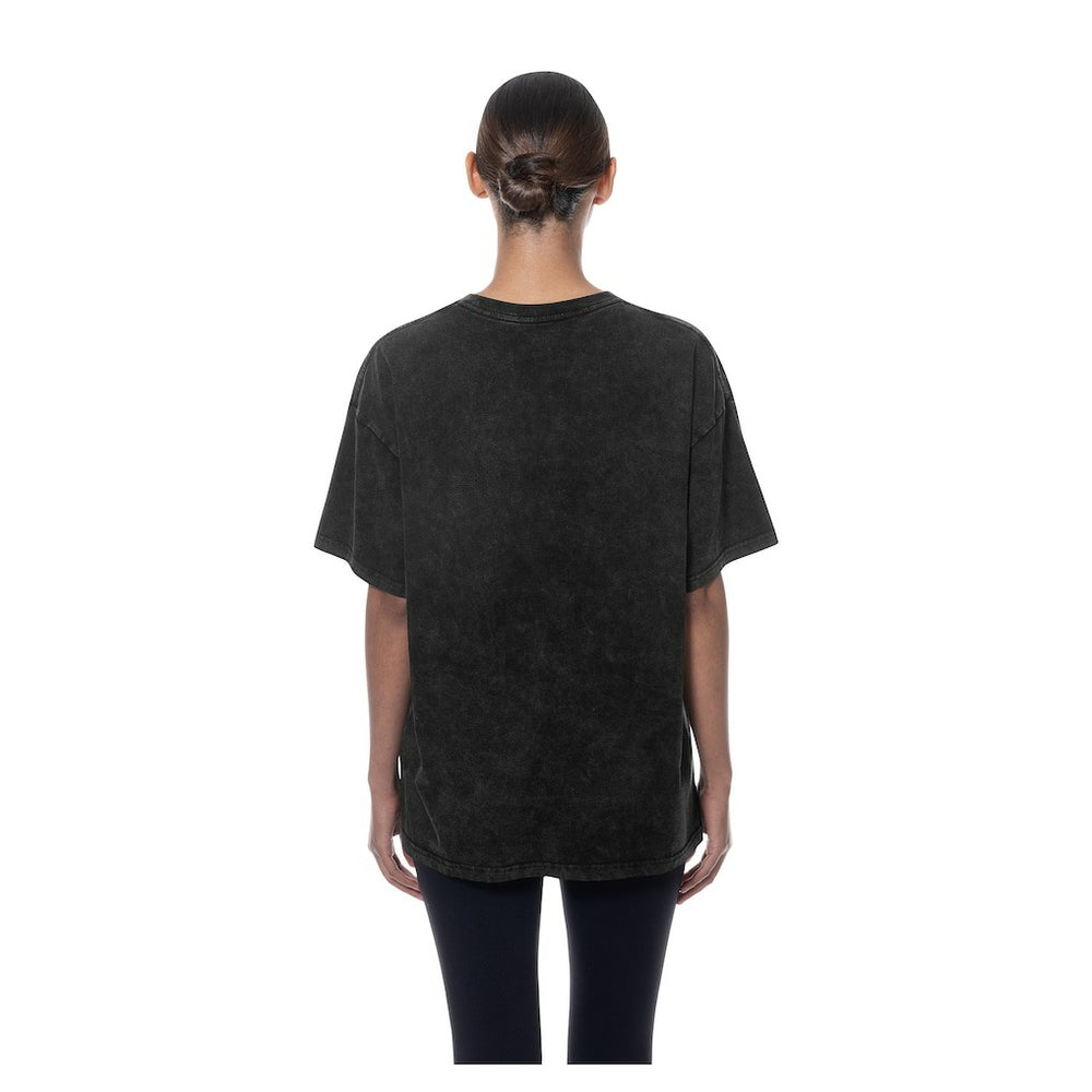 New Era Chicago Bulls Women's Throwback Mineral Wash Oversized T-Shirt Black