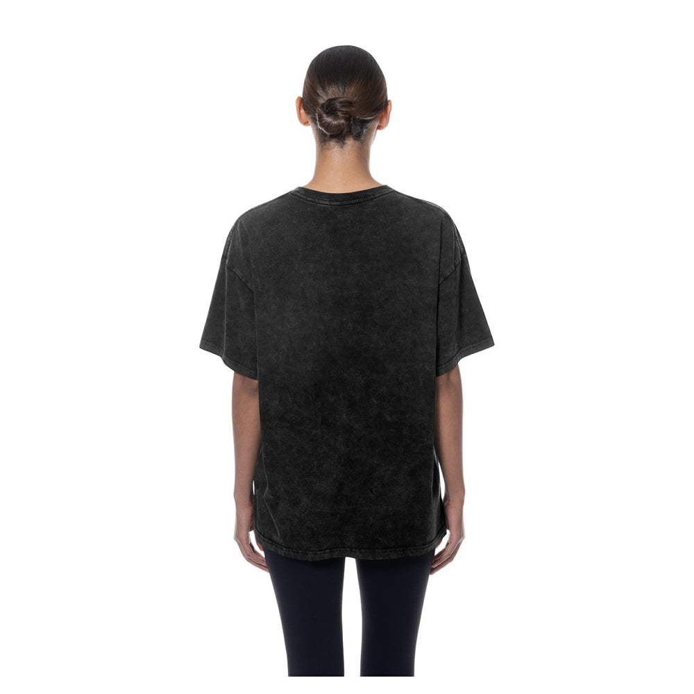 New Era Minnesota Timberwolves Women's Throwback Mineral Wash Oversized T-Shirt Black