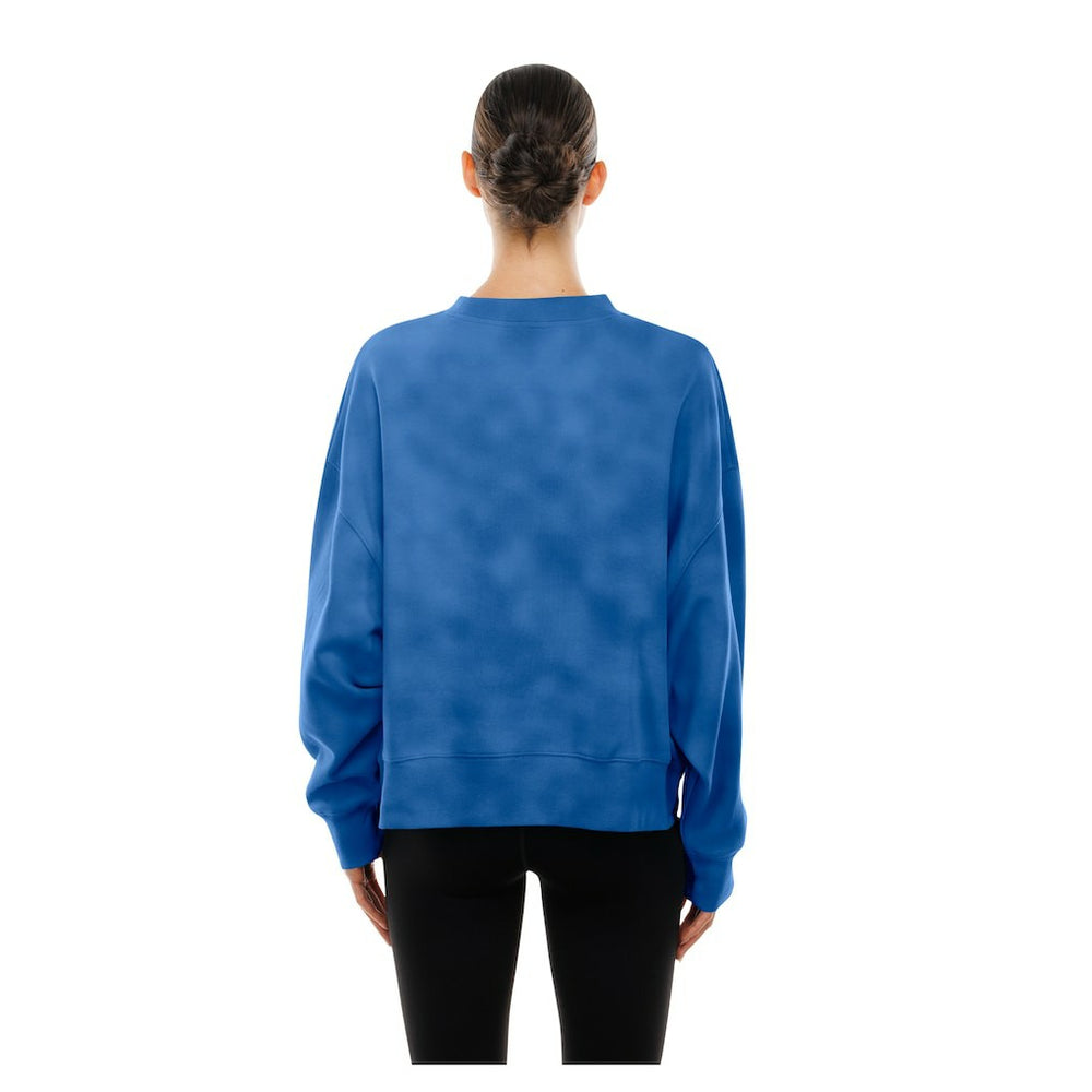New Era Dallas Mavericks Women's Boxy Throwback Mineral Wash Sweatshirt Blue