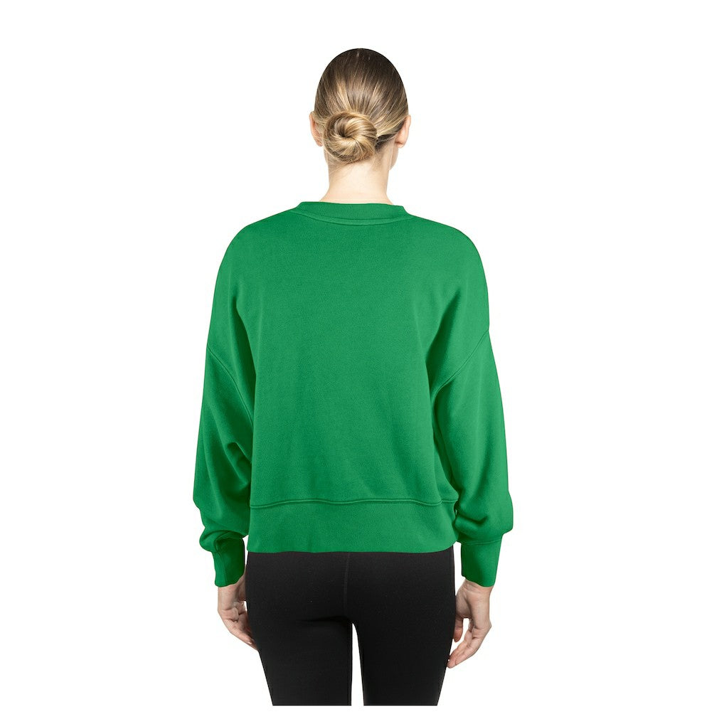 New Era Boston Celtics Women's Boxy Throwback Mineral Wash Sweatshirt Kelly Green