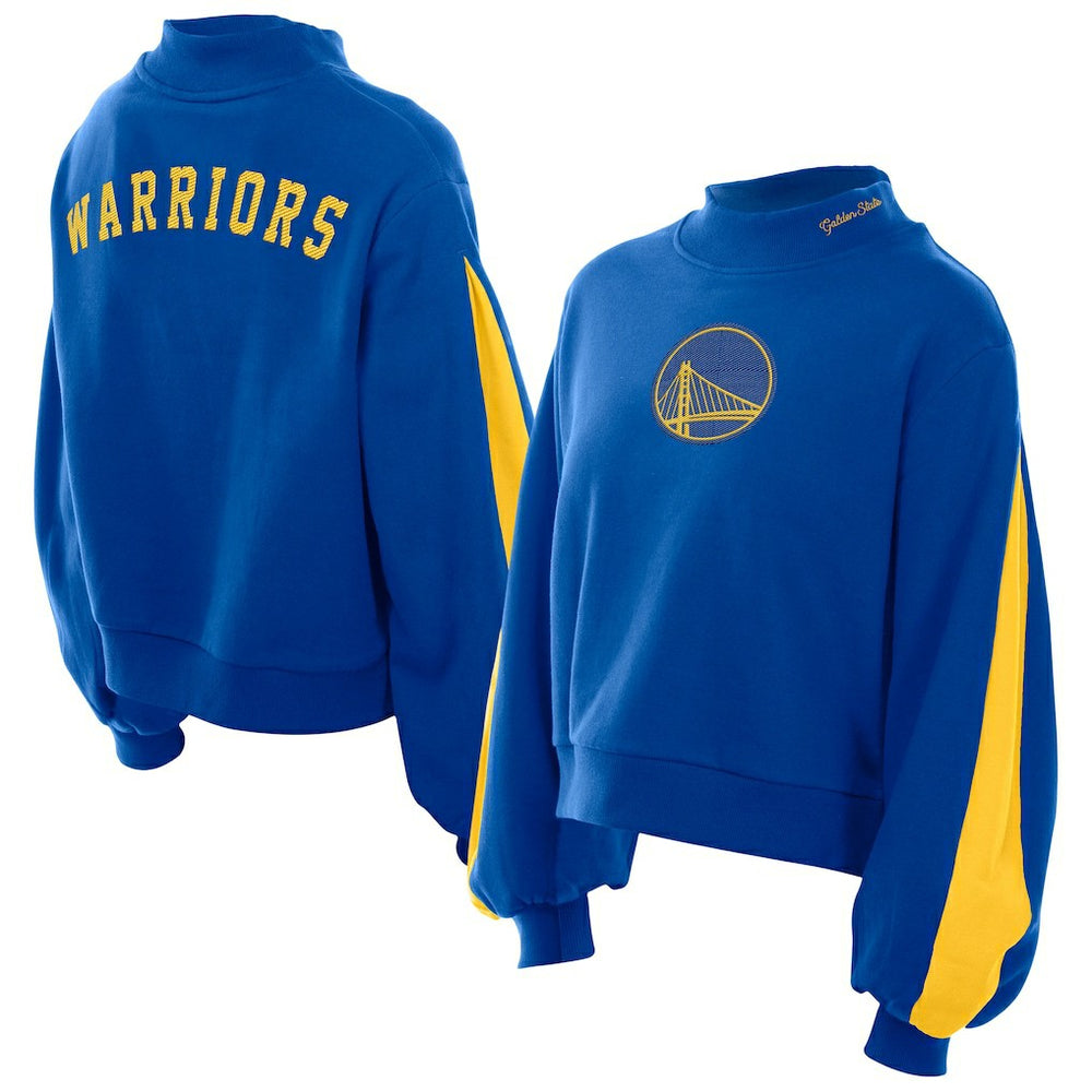 New Era Golden State Warriors Women's Sport Night Balloon Sleeves Sweatshirt Royal