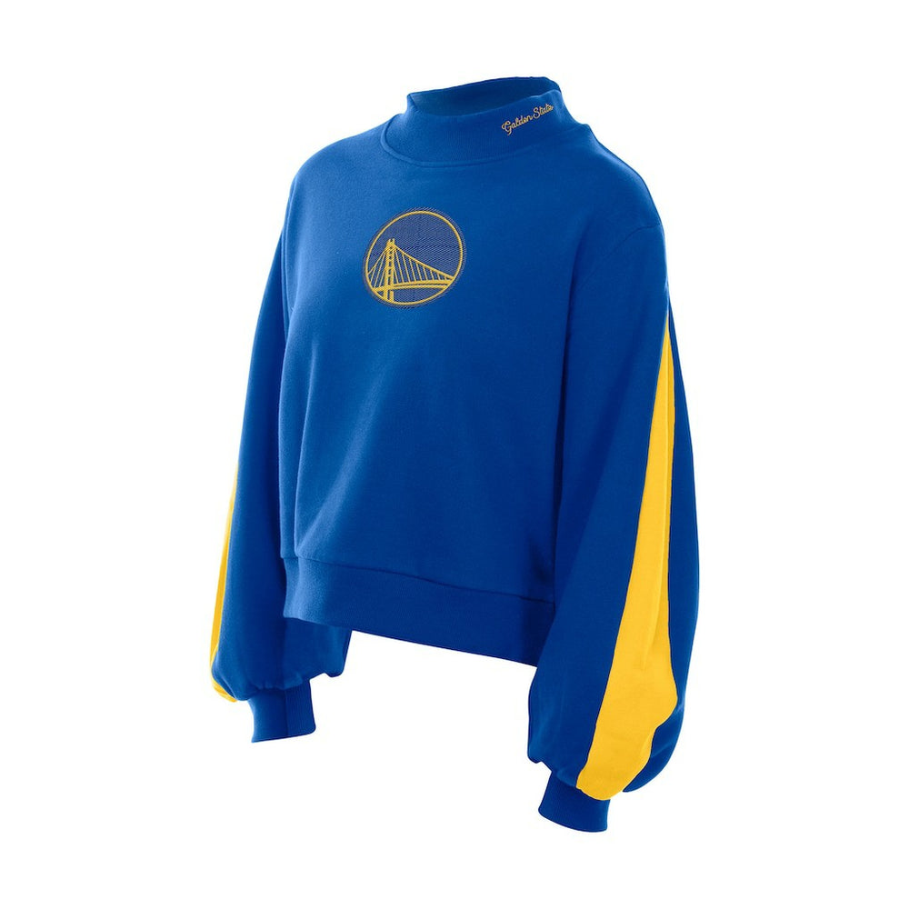 New Era Golden State Warriors Women's Sport Night Balloon Sleeves Sweatshirt Royal