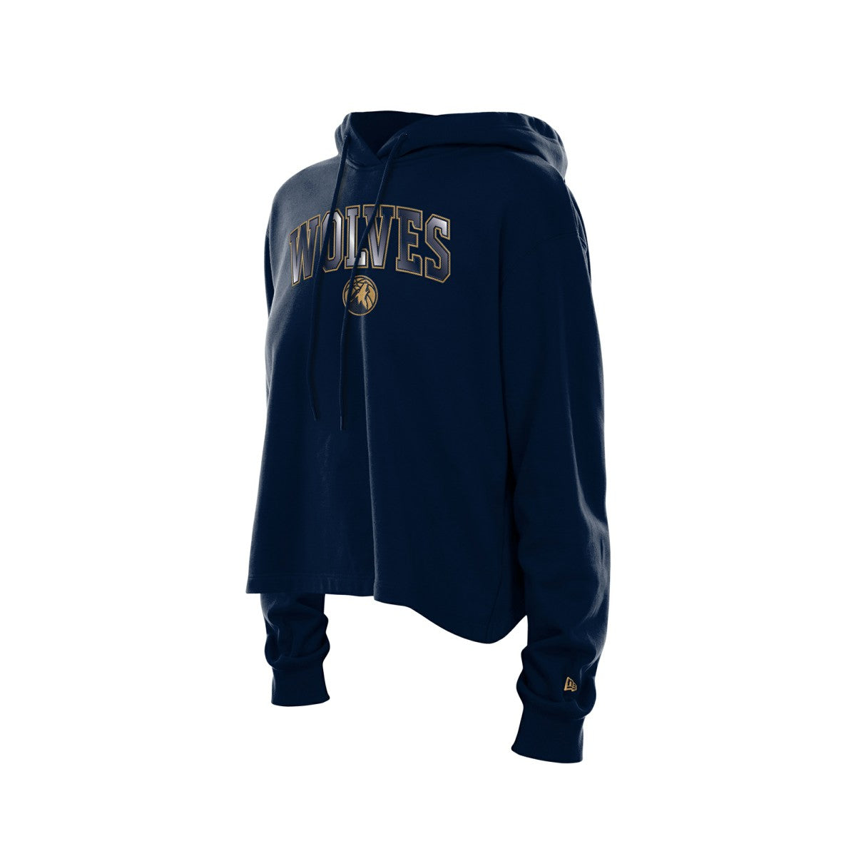 New Era Minnesota Timberwolves Women's Glam Game Open Back Hoodie Navy