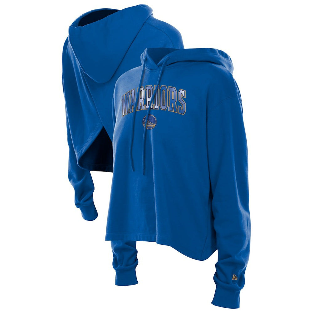 New Era Golden State Warriors Women's Glam Game Open Back Hoodie Royal