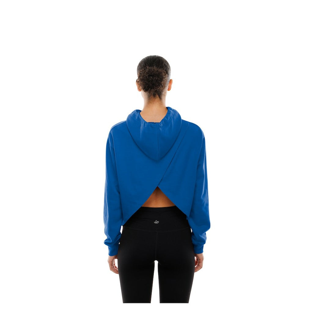 New Era Golden State Warriors Women's Glam Game Open Back Hoodie Royal