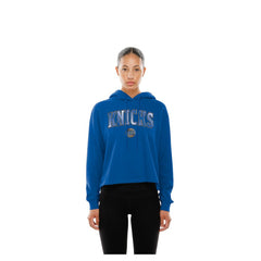 New Era New York Knicks Women's Glam Game Open Back Hoodie Blue
