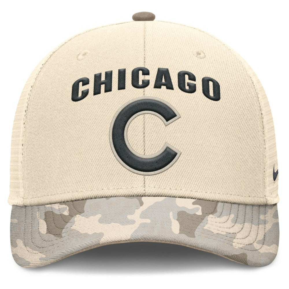 Chicago Cubs Nike Camo Natural Pack Rise Adjustable Trucker Hat Discount