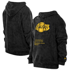 New Era Los Angeles Lakers Sport Night Mineral Wash Pullover Hoodie Black