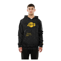 New Era Los Angeles Lakers Sport Night Mineral Wash Pullover Hoodie Black