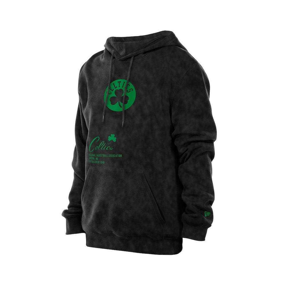 New Era Boston Celtics Sport Night Mineral Wash Pullover Hoodie Black