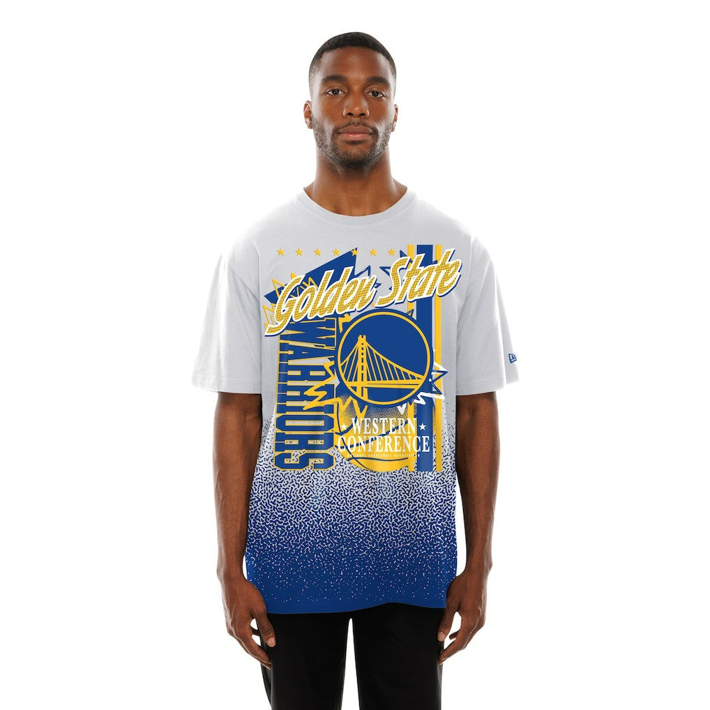 New Era Golden State Warriors Injection Sport Classics T-Shirt White