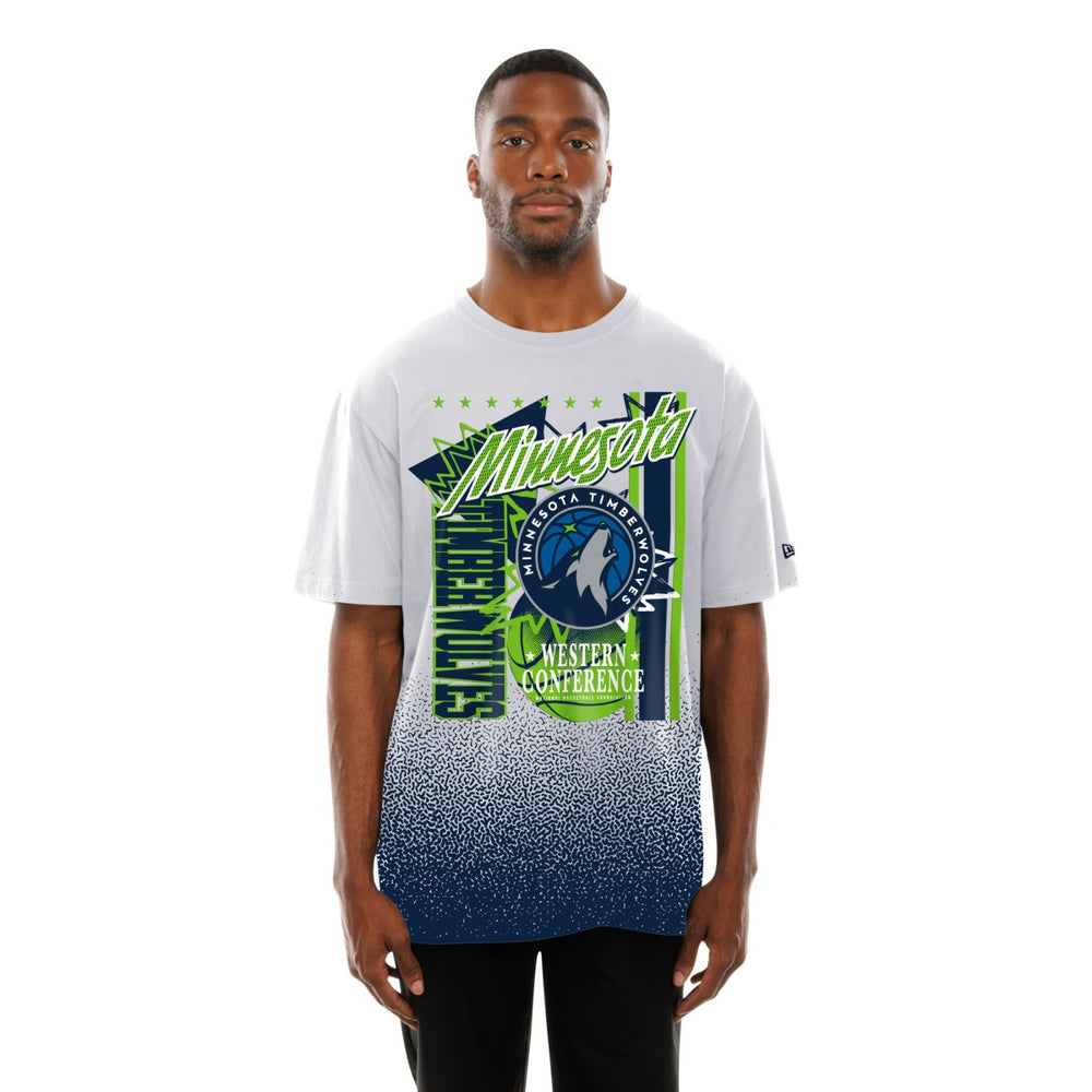 New Era Minnesota Timberwolves Injection Sport Classics T-Shirt White